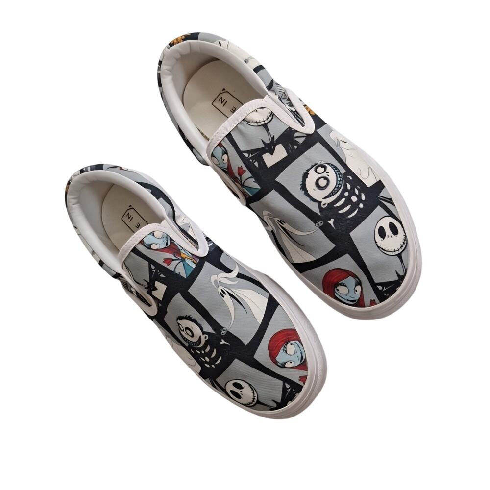 Nightmare Before Christmas Three In Womens Sz 7 Canvas Shoes Preowned Jack Sally